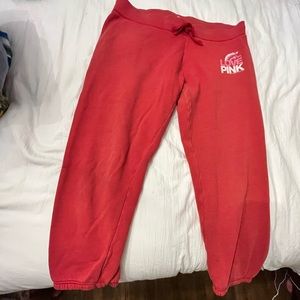 Victoria's Secret pink “my favorite sweats” sweatpants (in red)